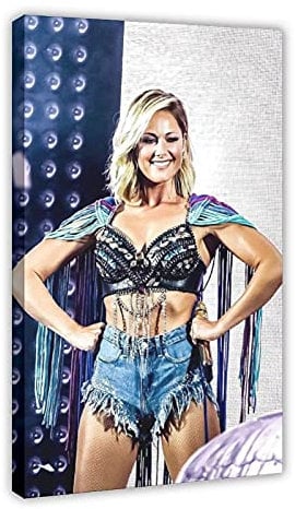 HUANGCHOU Sänger Helene Fischer 28 Leinwand-Poster, Schlafzimmerdekoration, Sportlandschaft, Bürozimmer, Dekoration, Geschenk, 50 x 75 cm, Rahmen: