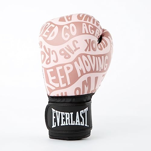 Everlast Spark 12oz Boxhandschuhe, Roségold Kunstleder-Handschuhe für Sandsack, Pratzen & Fitness, Klettverschluss, ergonomischer Daumen & Formschaum – Original Everlast Ausrüstung