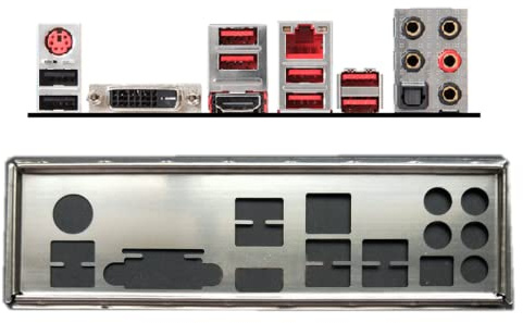 Zahara Backplate I/O IO Shield Ersatz für MSI X470 Gaming PRO/X470 Gaming Plus