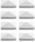 QWORK 8 Pack 4 Vinyl Post Cap, Vinyl Pyramid Fence Post Cap for 4 x 4 Vinyl Fence Post, White
