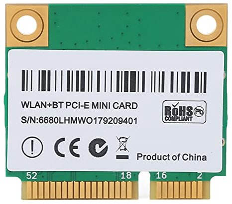 Bewinner PCIE WLAN Karte, Triple Band Gigabit Wireless Netzwerkkarte, 2400 Mbit/s WLAN Karte BT5.2 MU MIMO PCIe WiFi 6E Adapter für Laptop