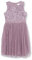 Maya Deluxe Midi Dress for Girls Sequins Embellished Party Tutu Bridesmaids Wedding with Belt Bow Vestito, Lilla Moody, 9-10 Anni Bambine e Ragazze