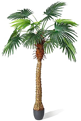 Deco Woerner Areca Palme Kunstpalme Tropische Palme Deko-Palme Kunstpflanze grün 180 cm