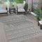 Paco Home Outdoor Teppich wetterfest & langlebig Moderne Boho-Designs mit 3D-Effekt Skandi-Look UV-beständig & robust für Balkon, Garten, Wohnzimmer & Küche, Grösse:140x200 cm, Farbe:Grau