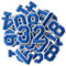 GYGYL 30 Pieces Iron on Numbers Patches, Blue Number Patches, Numbers 0-9 Applique for Clothes, Dress, Hat, Socks, Jeans, DIY Accessories