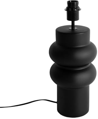 Qazqa Design Tischleuchte - Alisia - Schwarz, Rund, max. 40W, Geeignet für LED, 40cm, Ideal als Schlafzimmerlampe und Wohnzimmerlampe