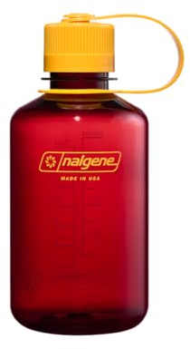 Nalgene Wasserflasche – Leichte Sustain Tritan BPA-freie, bruchsichere Flasche für Rucksackreisen, Wandern, Fitnessstudio, 473 ml, schmaler Mund, Laker, 16 oz