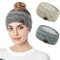 Roysmart Winter Stirnband Damen, 2 Pcs Gestrickt Warmes Stirnbänder Ohrenwärmer Kopfband Haarband, Elastische Häkelarbeit Thermo Stirnband Verdicken für Frauen Mädchen