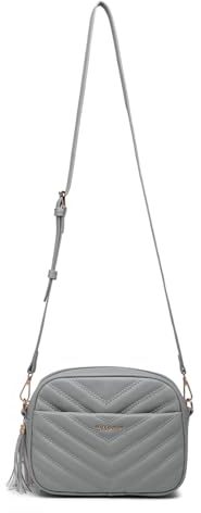 Miss Lulu Umhängetasche Damen Klein, Handytasche zum Umhängen aus PU Leder, Crossbody Bag mit Verstellbarem Gurt, Umhängetaschen Schultertaschen mit 4 Fächern