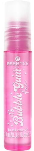 essence it's Bubble Gum fun lip oil roll-on, Lipgloss, Nr. 01, Transparent, pflegend, mit Ölen, glänzend, vegan, enthält Karmin, ohne Konservierungsstoffe, ohne Parabene, 4er Pack (4x10ml)