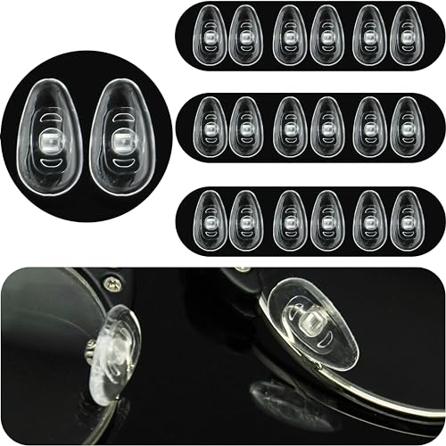 10 Paar brillen nasenpads,Nasenpads zum Einstecken Rutschfeste Brille Nasenpads Weiche Silikon Transparent für Brillen Sonnenbrillen Rutsch Stopper Gläser Nasenpad Brille Zubehör