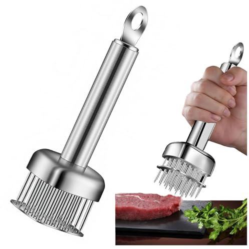 Lynkaye Professional Meat Tenderizer with T316 Stainless Steel Sharp Needle Blade Heavy Duty Cooking Tool for Tenderizing Beef Turkey Chicken Steak Veal Pork Fish