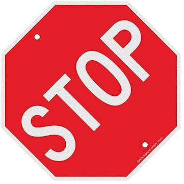 GARVALON Panneau De Signalisation Routière Stop Réfléchissant Alerte De Circulation Pour Sécurité Routière