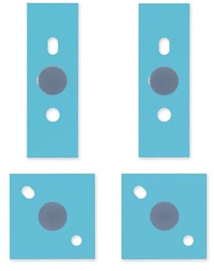 Willhom Laptop Rubber Feet Replacement for Microsoft Surface Laptop 3 4 5 Anti Slip Bottom Case Rubber Strips Pads (Ice Blue)