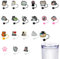 UR URLIFEHALL 20 Pcs 20 Styles Cat Straw Cover Caps Kitten Theme Straw Toppers Reusable Drinking Straw Tip Lids for Stanley Cup Drink Straws Plug