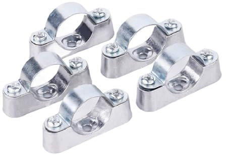 MEXEWORD 10 Piezas de 16/20/25/32/40/50 mm de aleación de Aluminio, código Fuera de Pared, Clip de sillín, Abrazadera de Tubo, Soporte de Tubo, Clip Fijo(20mm)