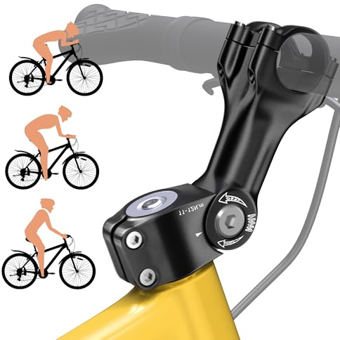NICEDACK Fahrrad Vorbau 31,8mm*100mm, Aluminiumlegierung Fahrradlenker Vorbau ±60° Verstellbar, Fahrrad Lenkererhöhung