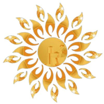 Espejo de sol - Espejos decorativos para pegar estilo Sun - Espejo de sol grande | Espejos solares acrílicos antiarañazos creativos únicos | Adhesivo de pared espejo decorativo con forma de sol, para