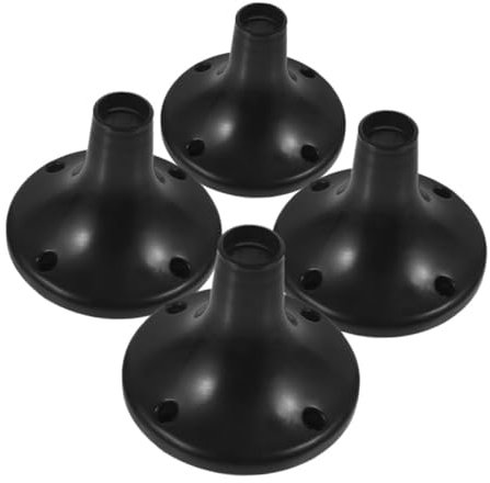 BESPORTBLE Base De Lámpara De Césped Iluminación De Garaje Luminaria Para Patio Lámpara De Garaje Base Del Poste Base De Montaje Aire Soporte De Lámpara De El Plastico Black