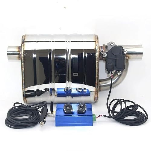 FUNFOB Auspuffblenden Universal-Auspuffschalldämpfer Elektrischer Schalldämpfer 51/63/70/76 Mm Ventilschalldämpfer Auslassventil Ausschaltventil Mit Fernbedienung Auspuffblende(Valve 51+Control)