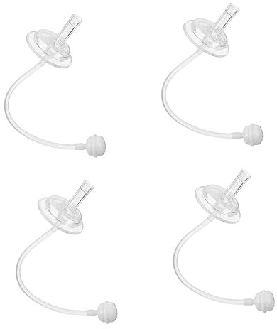 KAILIKETIY 4stücke Trinkhalme Für Milchflaschen Mit Saugnapf Für Selbstständiges Füttern Passend Für Babyflaschen Mit Öffnungsdurchmesser Transparent