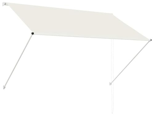 AJJHUUKI Toldo retráctil para ventanas y puertas, 200 x 150 cm, color crema