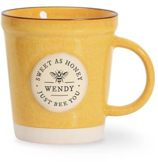 History & Heraldry Personalised Mug - Unique Ceramic Plant-Pot Style Mug – Gift for Gardeners, or Office Decor (Wendy)