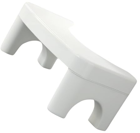 KICHOUSE Tabouret de Toilette Pliable Blanc, Repose-pieds Antidérapant Épais, Marchepied Stable pour Adultes, Aide la Mobilité Confort en Salle de Bain, Compact et Portable,