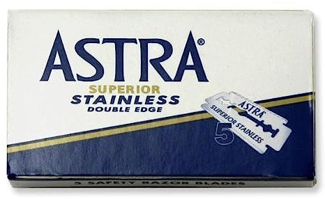 Astra Superior Stainless Double Edge Razor Blades - Pack of 100 Blades