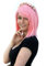Prettyland Damen rosa pink mittellange glatte Perücke SAKURA 40cm Manga Cosplay Anime Wig C017