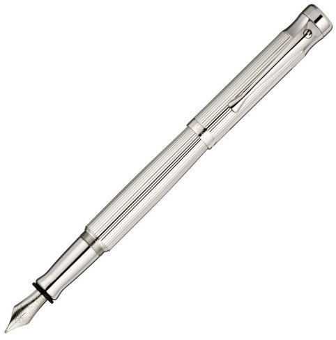 Waldmann Füllhalter Tango, Sterling Silber Linien-Design, Feder:fein (F)