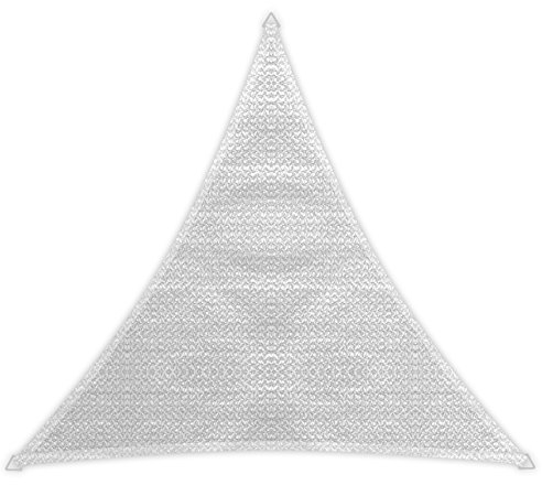 Windhager Voile d'ombrage Sunsail Adria, Triangulaire 3, 6 x 3, 6 m (Isocèle), Protection Solaire, Protection UV, Résistant aux Intempéries et Respirant, Blanc, 10975