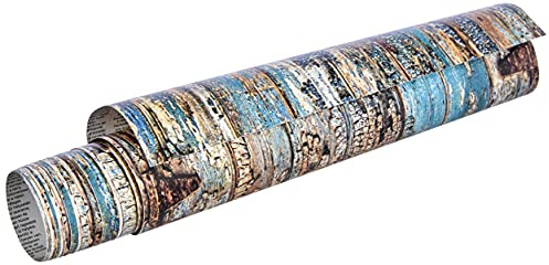 Livingwalls selbstklebendes Panel Pop.up Panel 2 2,50 m x 0,35 m beige blau grau 300771