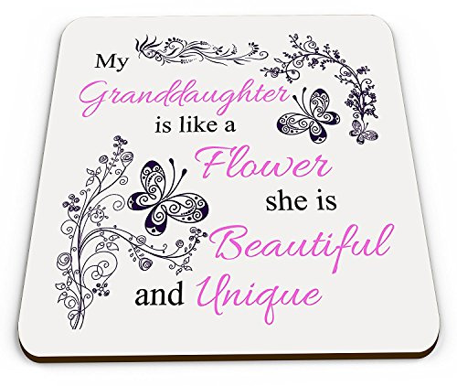 My Granddaughter Is Like A Flower Novelty Glossy Mug Coaster