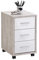 FMD furniture Rollcontainer, Spanplatte, Sandeiche/Hochglanz-Weiß, ca. 35 x 53,6 x 42 cm