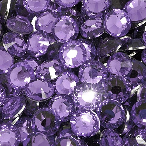 Little Snow Direct® Pack of 1000 Resin Crystal Flat Back Rhinestones Diamante Gems Nail Art & Crafts (Grape, 6mm)