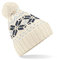 Beechfield B456 Fair Isle Snowstar Baby mütze, Weiß/Navy, Einheitsgröße