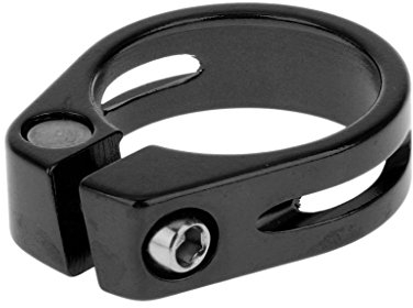 Sharplace Aluminium Sattelrohrschelle 34.9mm / 31.8mm Schnellspanner Sattelstütze, Sattelklemme, Sattelschelle, Klemmring, Schwarz, 34.9mm