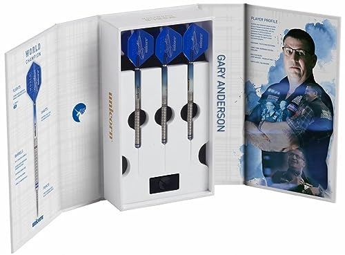 Unicorn 2019 Edition-Gary Anderson World Champion 90 Percent Wolfram-Dart, blau, 21 g