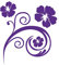 kleb-Drauf® | 1 Blumenranke | Lila - glänzend | Wandtattoo Wandaufkleber Wandsticker Aufkleber Sticker | Wohnzimmer Schlafzimmer Kinderzimmer Küche Bad | Deko Wände Glas Fenster Tür Fliese
