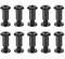sourcing map 10Sätze Schraubsäule 5/16(8mm) Innen M6x15mm Festigung Kohlenstoffstahl Schwarz