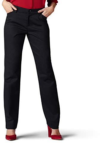 Wrinkle Free Relaxed Fit Straight Leg Pant, 14, Black