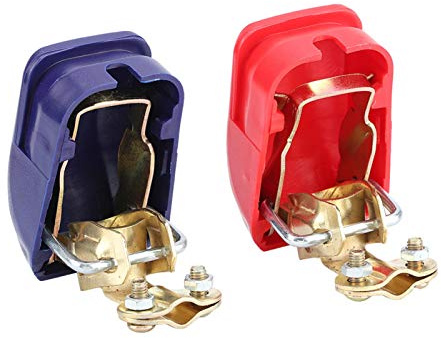 Battery Terminals Connector Clamp, Akozon 1 Pair Quick Release Battery Terminals Clamps Connector for Car Caravan Boat Motorhome