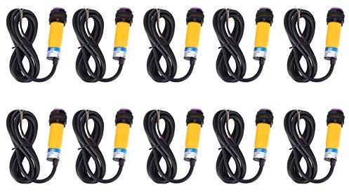 10 STÜCKE JYIO® E3F-DS30C4 Lichtschranke Schalter für diffuse Lichtschranken 10-30 VDC 3-Draht-NPN-Sensor-Näherungsschalter ohne Erkennung