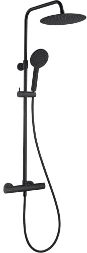 Essebagno Kissy colonne de douche noire avec thermostatique