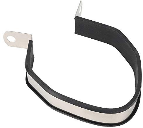 Soporte para tubo de escape, silenciador universal para motocicleta, acero inoxidable, hexagonal, anillo de tubo de escape, silenciador de escape, soporte para silenciador de tubo (color primario)