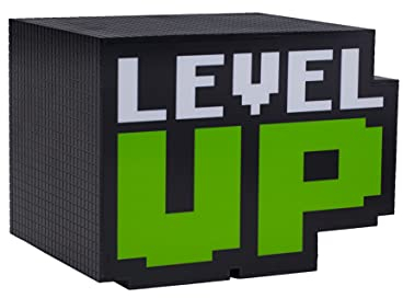 Paladone Level Up PP8588 - Luz de nivel con sonido retro para juegos, funciona con pilas, multicolor