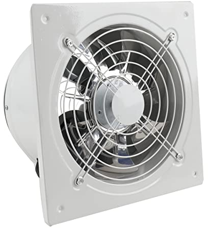 ECUTEE 120 W 12 Inch Kitchen Extractor Fan, 2650 m³/h, 300 mm Axial Fan, Kitchen Extractor Fan, Industrial Metal Fan in Workshops, Halls, Warehouses, Garages Axial Fan, White