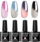 Allenbelle Colour Changing Gel Nail Polish Set Red Series Colour Changing Gel Polish Set Mood Chameleon Soak Off UV LED Thermal Temperature Art Manicure Kit (4PC001) …