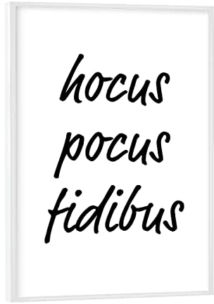 artboxONE Poster mit weißem Rahmen 18x13 cm Typografie Hocus Pocus Fidibus - Typo - Bild Fiktion Fiktion handletterin